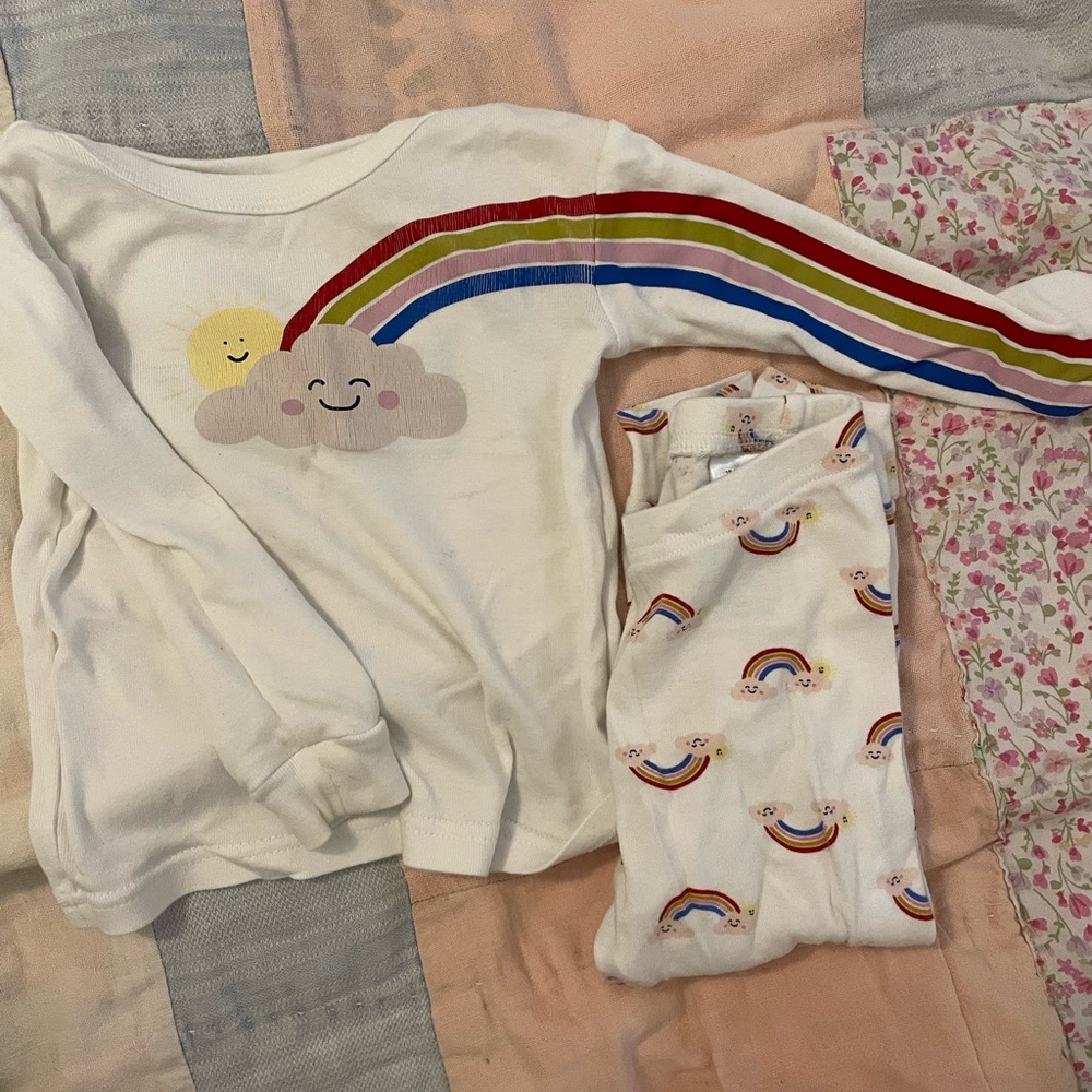GAP Rainbow and Clouds PJ set